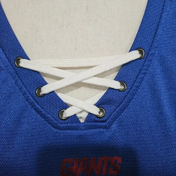 Majestic NY Giants Lace-Up Bling Jersey Size L - Picture 2 of 8